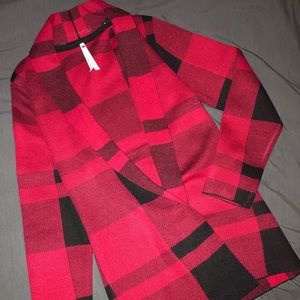 Leo and Nicole red and black cardigan size…